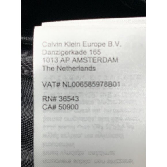 Calvin Klein Faux Leather Jogger Pants Black Size M Elastic Waist Relax Fit 8019 - Picture 9 of 9